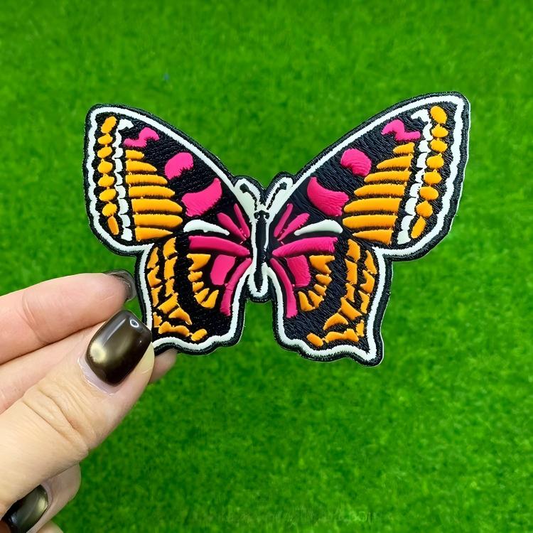 Butterfly embroidery patch for hats, bags and jeans