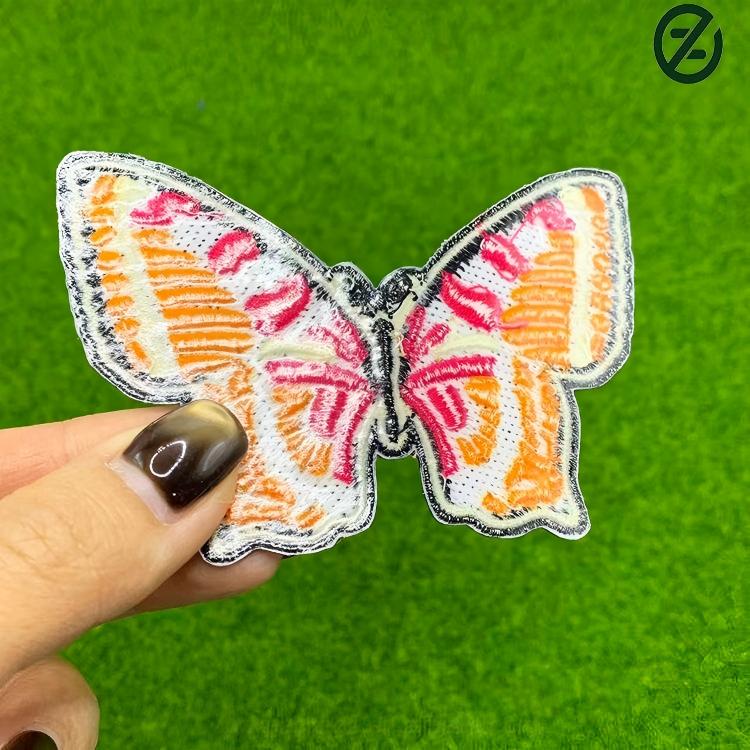details for Butterfly embroidery patch for hats, bags and jeans details