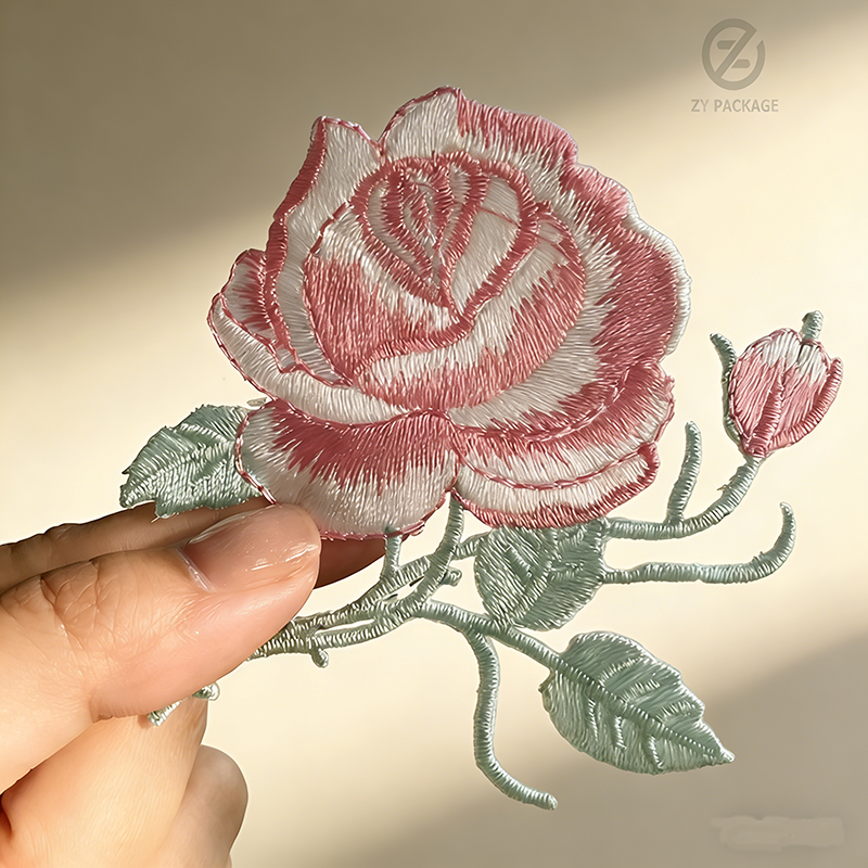 Embroidery patches roses for clothes with premium stitching