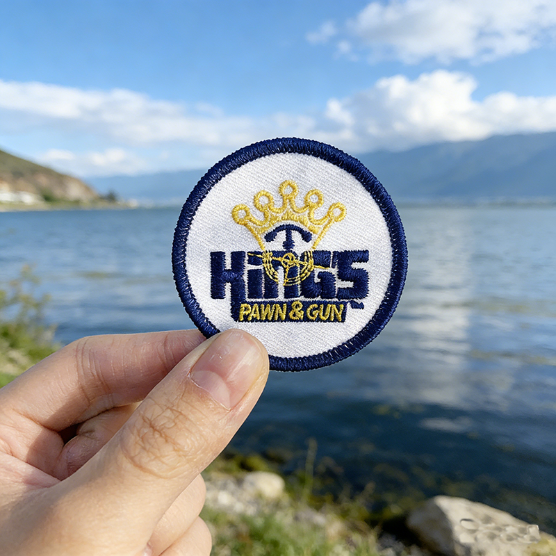 Patch embroidery no minimum with custom round logo design